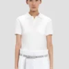 Bluză cu guler polo, albă Bluză cu guler polo, albă