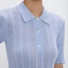 Bluză polo cu volane în albastru nor Bluză polo cu volane în albastru nor