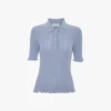 Bluză polo cu volane în albastru nor Bluză polo cu volane în albastru nor