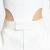 Body cu decupaj înalt pe picior, în culoarea albă Body cu decupaj înalt pe picior, în culoarea albă