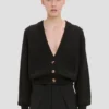 Cardigan cu buzunare în formă de cablu, negru Cardigan cu buzunare în formă de cablu, negru