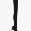 Cizme Harlow din jersey elastic cu vârf decupat, 100, negru Cizme Harlow din jersey elastic cu vârf decupat, 100, negru
