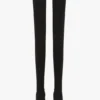 Cizme Harlow din jersey elastic cu vârf decupat, 100, negru Cizme Harlow din jersey elastic cu vârf decupat, 100, negru