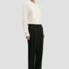 Cămașă cu detaliu bib în culoarea ivoriu Cămașă cu detaliu bib în culoarea ivoriu