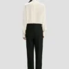 Cămașă cu detaliu bib în culoarea ivoriu Cămașă cu detaliu bib în culoarea ivoriu