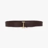 Curea de smoking Dorian din piele moale de culoare burgund Curea de smoking Dorian din piele moale de culoare burgund