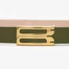 Curea Dorian standard din piele netedă de culoare kaki Curea Dorian standard din piele netedă de culoare kaki