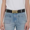 Curea Jumbo Dorian din piele neagră Curea Jumbo Dorian din piele neagră