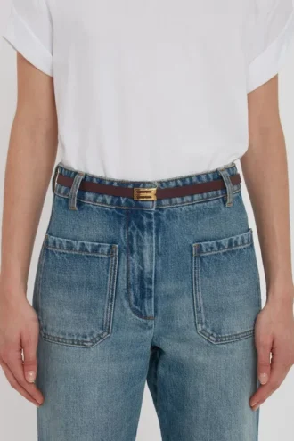 curea micro dorian din piele burgund 2 330x495 - Curea Micro Dorian din piele burgundă