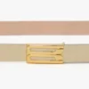 Curea Micro Dorian din piele granulată de culoare ivoriu Curea Micro Dorian din piele granulată de culoare ivoriu