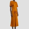 Fustă midi Bela în culoarea bronz Fustă midi Bela în culoarea bronz