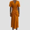 Fustă midi Bela în culoarea bronz Fustă midi Bela în culoarea bronz