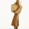 Fustă midi cu nasturi, culoare camel Fustă midi cu nasturi, culoare camel
