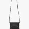 Geantă mini cu lanț din piele neagră Geantă mini cu lanț din piele neagră