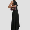 Geantă Soft Dorian din piele plisată de culoare burgund Geantă Soft Dorian din piele plisată de culoare burgund