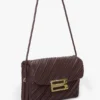 Geantă Soft Dorian din piele plisată de culoare burgund Geantă Soft Dorian din piele plisată de culoare burgund
