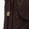 Geantă Soft Dorian din piele plisată de culoare burgund Geantă Soft Dorian din piele plisată de culoare burgund