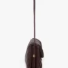 Geantă Soft Dorian din piele plisată de culoare burgund Geantă Soft Dorian din piele plisată de culoare burgund