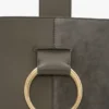Geantă tip bucket Dia din piele gri pietricică Geantă tip bucket Dia din piele gri pietricică