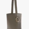 Geantă tip bucket Dia din piele gri pietricică Geantă tip bucket Dia din piele gri pietricică