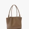 Geantă tote The Victoria din piele gri porumbel Geantă tote The Victoria din piele gri porumbel