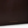 Geantă tote The Victoria mare din piele burgundă Geantă tote The Victoria mare din piele burgundă