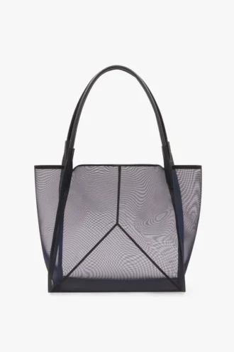 Geantă tote The Victoria mare din plasă bleumarin