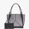 Geantă tote The Victoria mare din plasă bleumarin Geantă tote The Victoria mare din plasă bleumarin