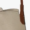 Geantă tote The Victoria mare din pânză de culoare ivoriu Geantă tote The Victoria mare din pânză de culoare ivoriu