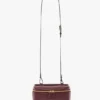 Geantă Vanity Crossbody din piele burgundă Geantă Vanity Crossbody din piele burgundă