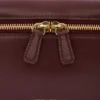 Geantă Vanity Crossbody din piele burgundă Geantă Vanity Crossbody din piele burgundă