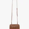 Geantă Vanity Crossbody din piele maro închis Geantă Vanity Crossbody din piele maro închis