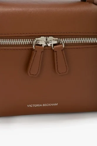 Geantă Vanity Crossbody din piele maro închis