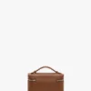 Geantă Vanity Crossbody din piele maro închis Geantă Vanity Crossbody din piele maro închis