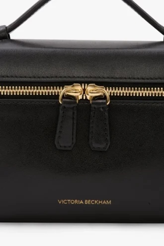 Geantă Vanity Crossbody din piele neagră