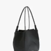 Geantă Victoria Tote din piele neagră Geantă Victoria Tote din piele neagră