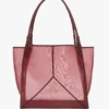 Geantă Victoria Tote mare din plasă burgundă Geantă Victoria Tote mare din plasă burgundă