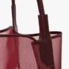 Geantă Victoria Tote mare din plasă burgundă Geantă Victoria Tote mare din plasă burgundă
