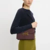 Geanta Dorian din piele burgundă Geanta Dorian din piele burgundă