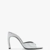 Harlow mule 100 din satin magneziu Harlow mule 100 din satin magneziu