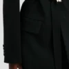 Jachetă croită cu centură, în negru Jachetă croită cu centură, în negru