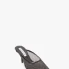 Mule cu toc stiletto Sloane 75 din plasă neagră Mule cu toc stiletto Sloane 75 din plasă neagră