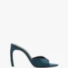 Mule Harlow 100 din satin albastru-verde Mule Harlow 100 din satin albastru-verde