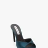 Mule Harlow 100 din satin albastru-verde Mule Harlow 100 din satin albastru-verde