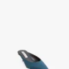 Mule Sloane 45 din satin albastru-verde Mule Sloane 45 din satin albastru-verde