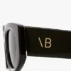 Ochelari de soare cu detaliu monogramă, negri Ochelari de soare cu detaliu monogramă, negri