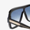Ochelari de soare cu mască stratificată în gradient negru Ochelari de soare cu mască stratificată în gradient negru