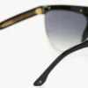 Ochelari de soare din metal sculptat și acetat, cu partea superioară plată Ochelari de soare din metal sculptat și acetat, cu partea superioară plată