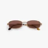 Ochelari de soare metalici în nuanța Gold Honey Havana Ochelari de soare metalici în nuanța Gold Honey Havana