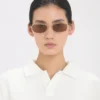 Ochelari de soare metalici în nuanța Gold Honey Havana Ochelari de soare metalici în nuanța Gold Honey Havana